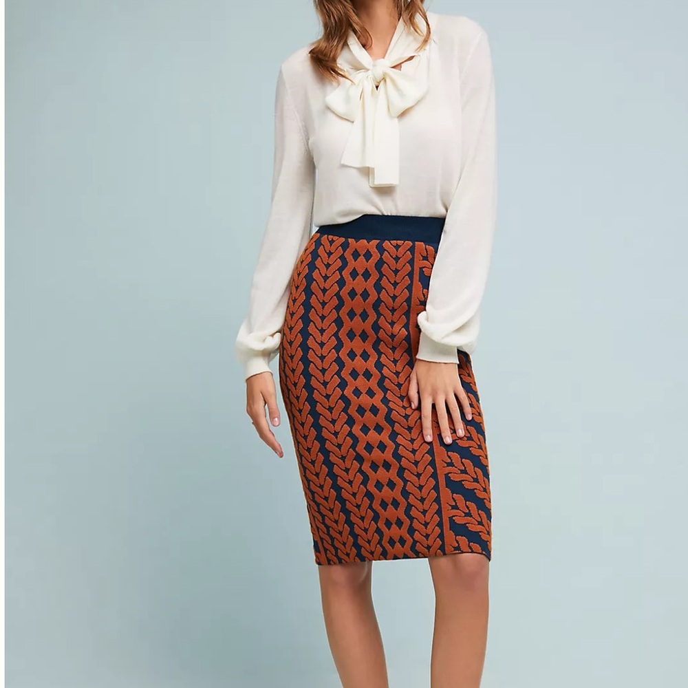 Maeve Geometric Pencil Skirt.
